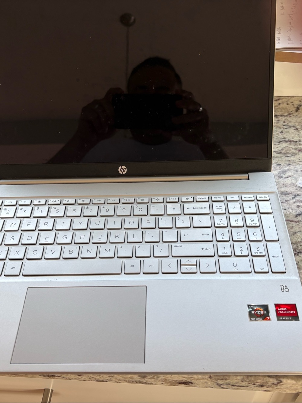 ( for parts only, missing hard. drive) HP Laptop with Ryzen